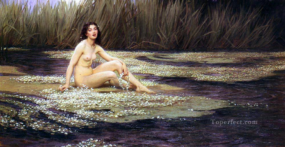 James The Water Nymph Herbert James Draper nude Oil Paintings